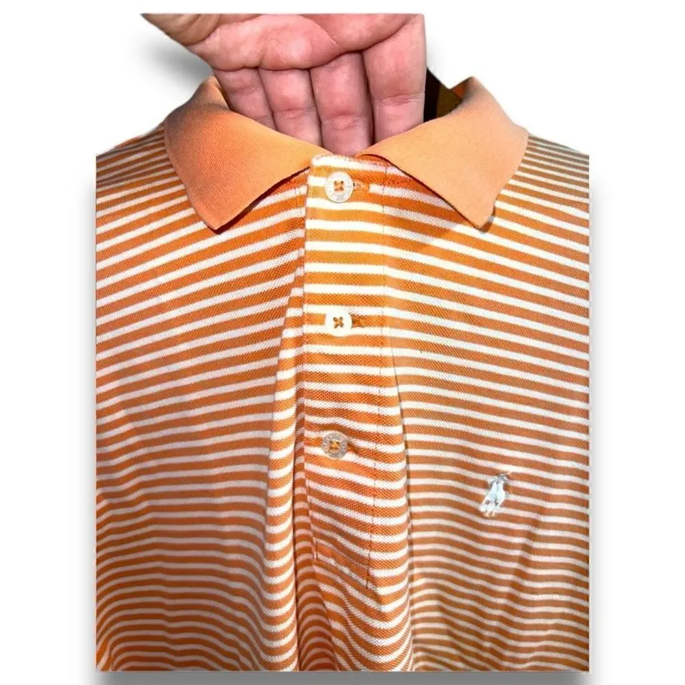Orange & White Polo Ralph Lauren Golf 100% Pima Cotton Polo Size L